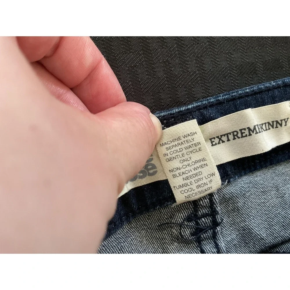 Charlotte‎ Russe Jeans Womens 12S Extreme Skinny Stretch Denim Pants Dark Wash